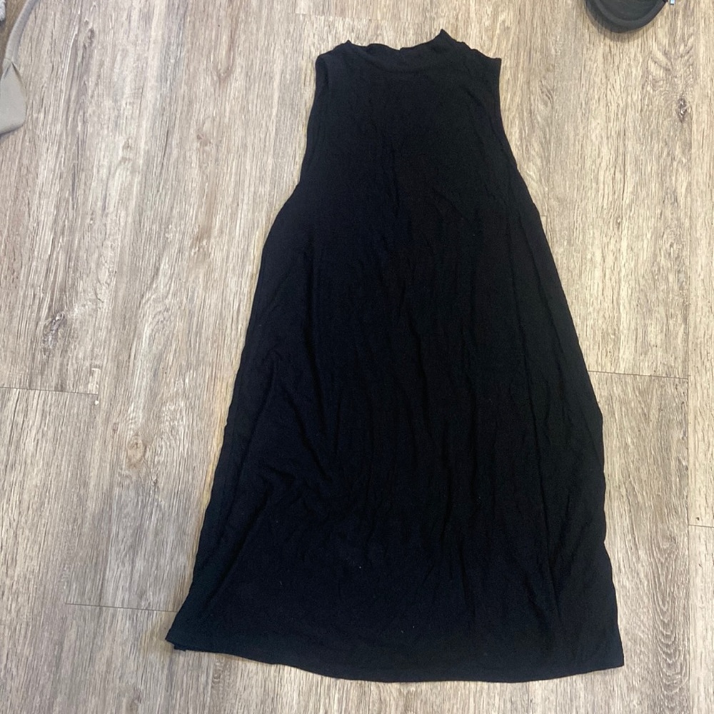 Mock neck little black dress
